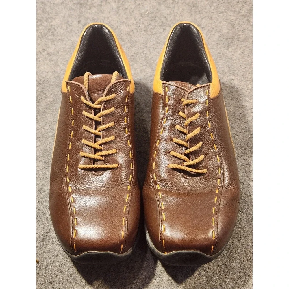 Negroni Japanese Brown Leather Suede Trim Luxury Driving Shoes Mens US Size 7